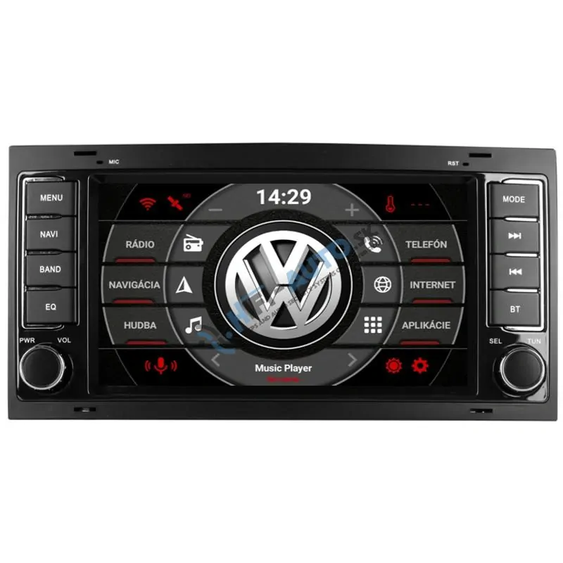 VW Touareg, T5 Android 15 autorádio s WIFI, GPS, USB, BT LOW
