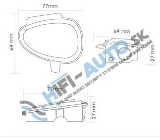 LED osvetlenie do zrkadla Volkswagen Golf 6, EOS, Touran, Tiguan