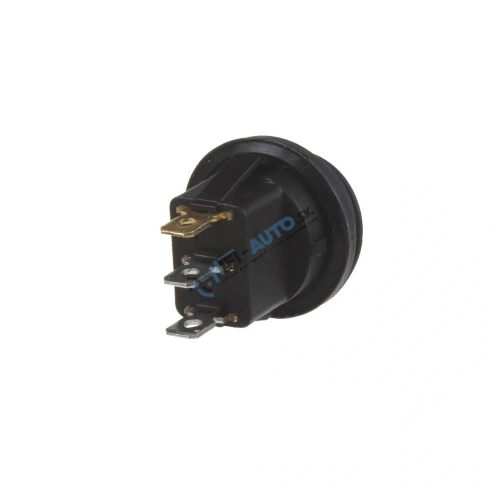 Spínač kolískový okrúhly, vodeodolný, 20A červený s podsvietením