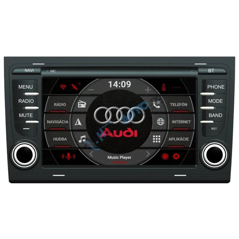 AUDI A4 Android 15 autorádio s WIFI, GPS, USB, BT LOW