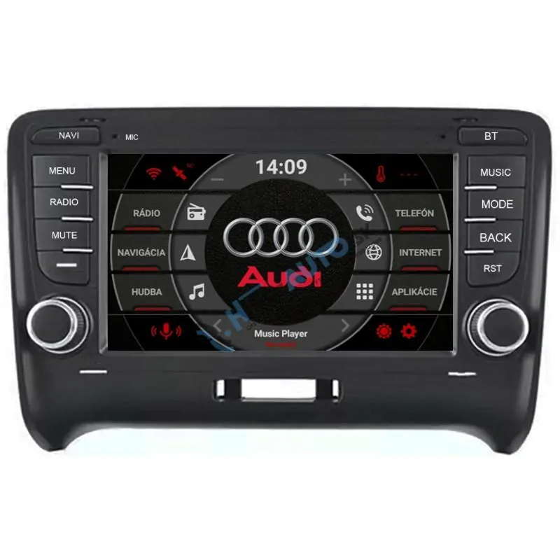 AUDI TT Android 15 autorádio s WIFI, GPS, USB, BT LOW