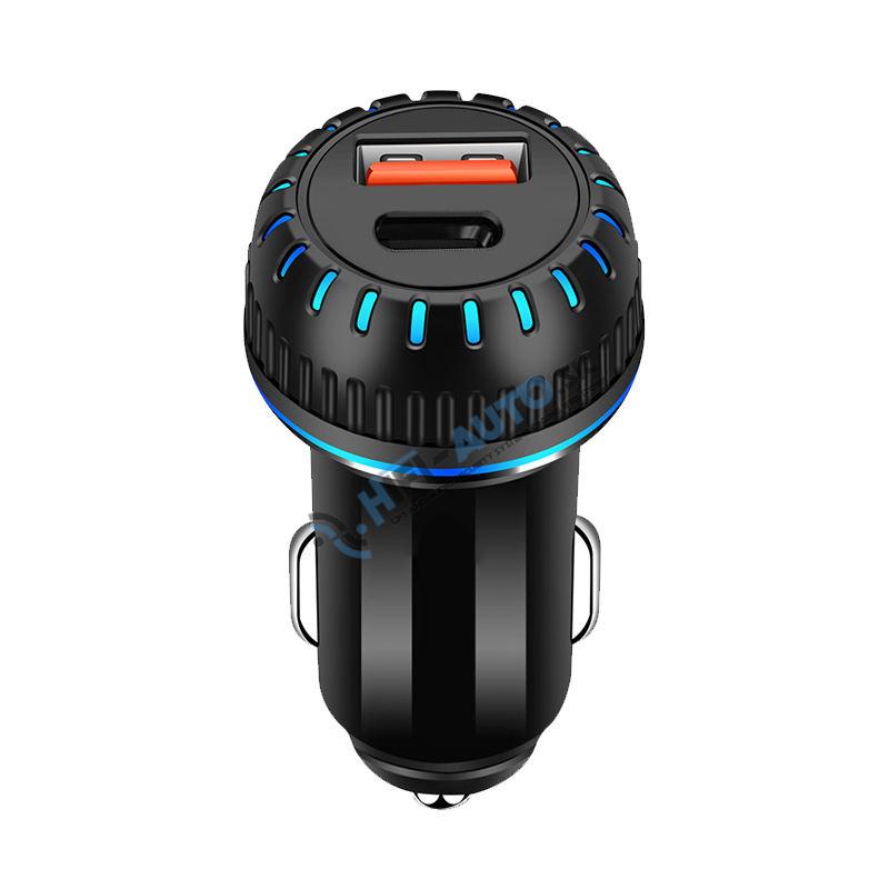 Autoadaptér USB/USB-C 12/24V PD/QC3.0