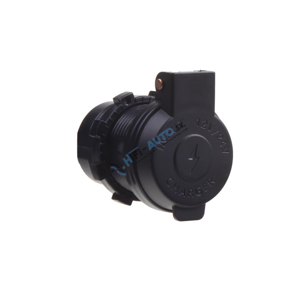 USB QC3.0 + USB-C PD 18W zásuvka 12/24V, vodeodolná
