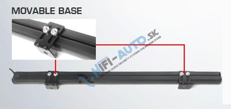 Gumové výstražné LED svetlo vonkajšie, modro-červené, 12V, 150mm