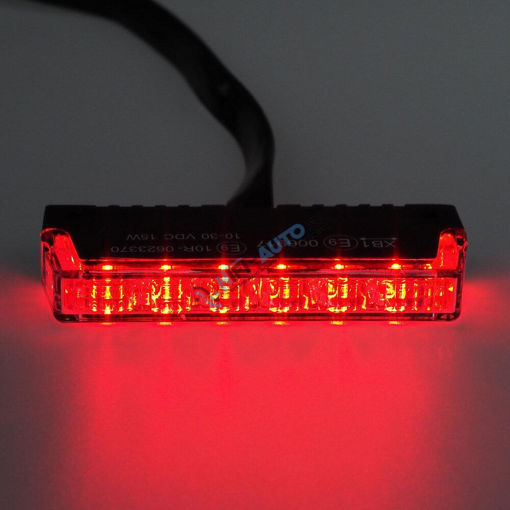 PROFI SLIM výstražné LED svetlo vonkajšie, do mriežky, červeno-modré, 12-24V, ECE R10