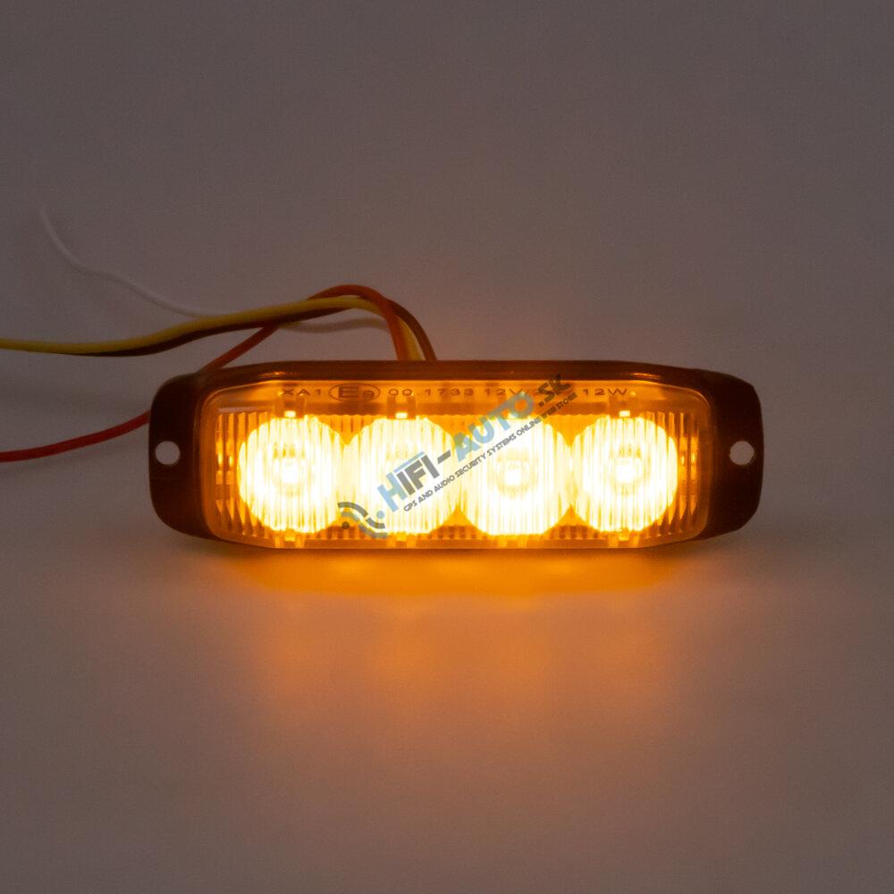 PROFI SLIM výstražné LED svetlo vonkajšie, oranžové, 12-24V, ECE R65
