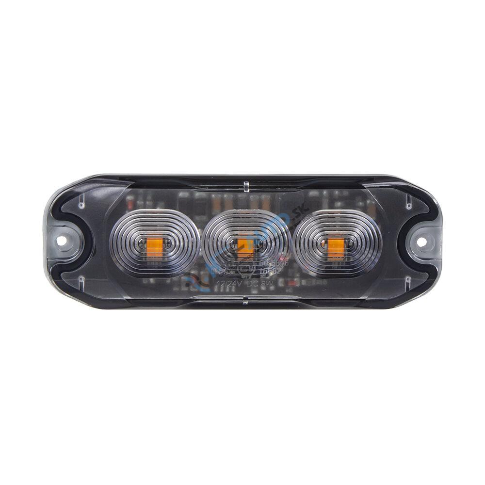 PROFI SLIM výstražné LED svetlo vonkajšie, oranžové, 12-24V, ECE R65