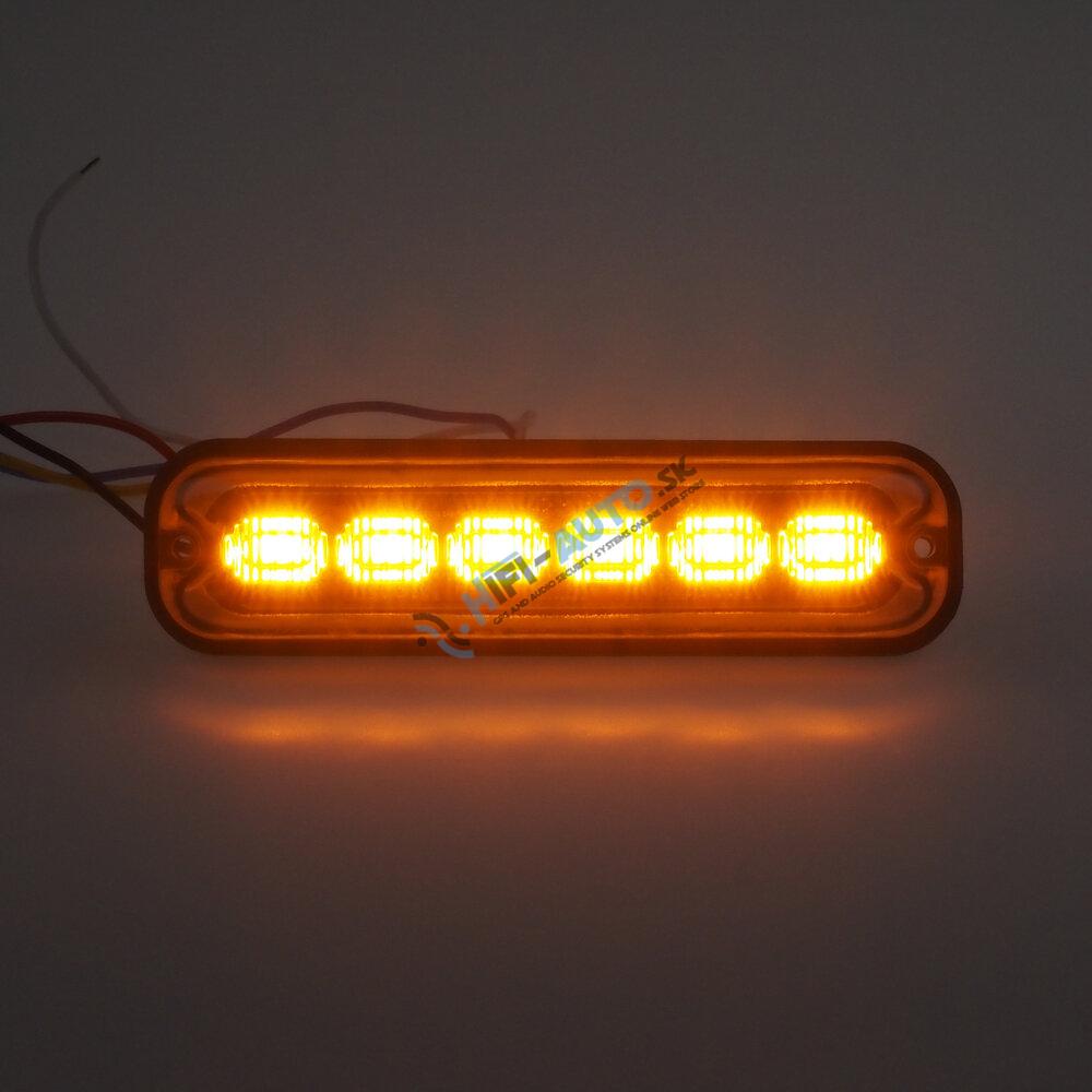 PREDATOR 6x4W LED, 12-24V, oranžový, ECE R65
