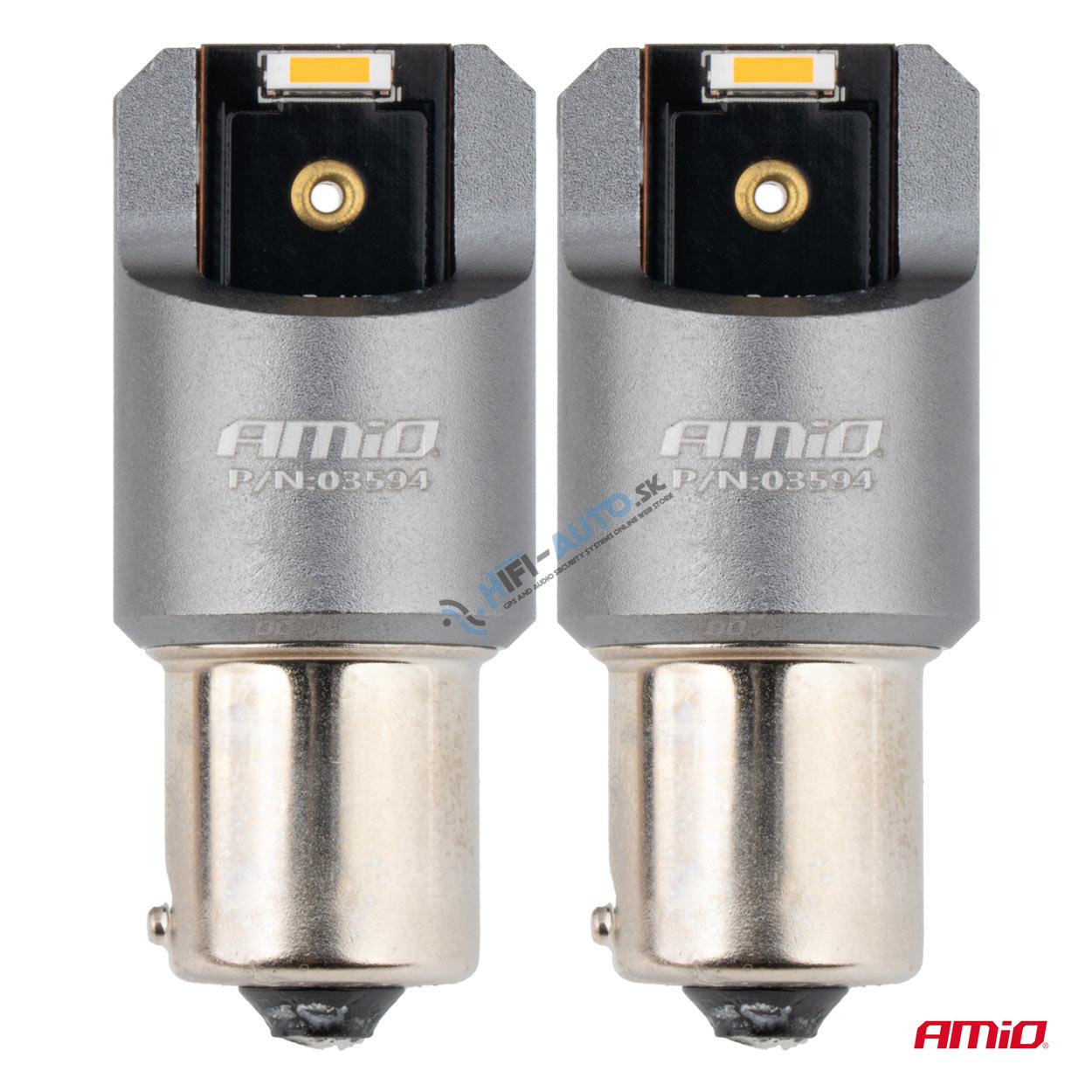 LED žiarovka FULL CANBUS PRO PY21W 2x1860 SMD amber 12V 24V