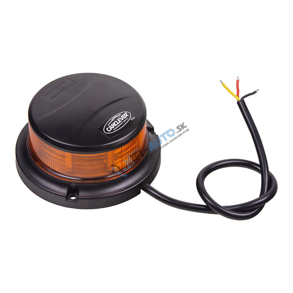 LED maják, 12-24V, 64x0,5W, oranžový, pevná montáž, ECE R65 R10 