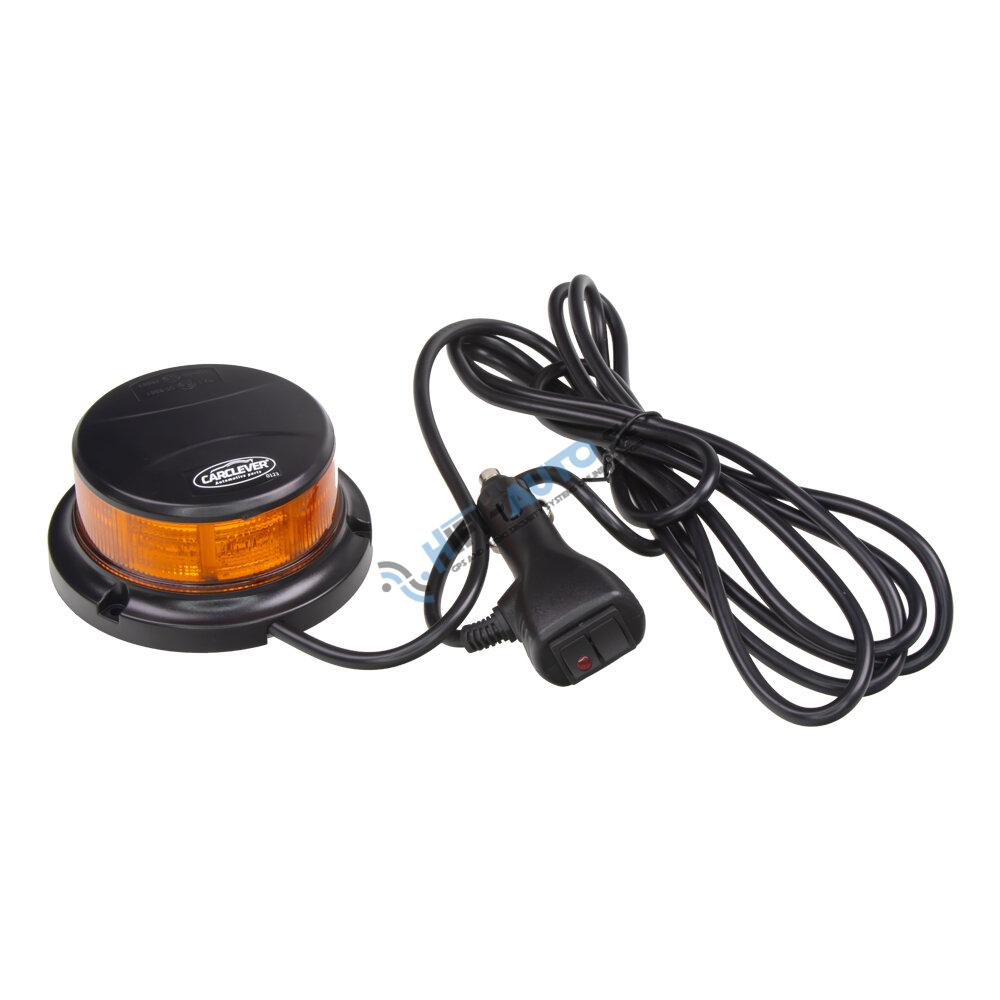 LED maják, 12-24V, 64x0, 5W, oranžový, magnet, ECE R65 R10