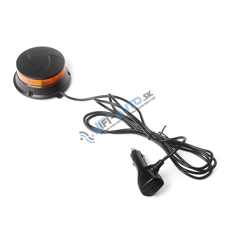 LED maják, 12-24V, 30x0, 7W oranžový, magnet, ECE R65 R10