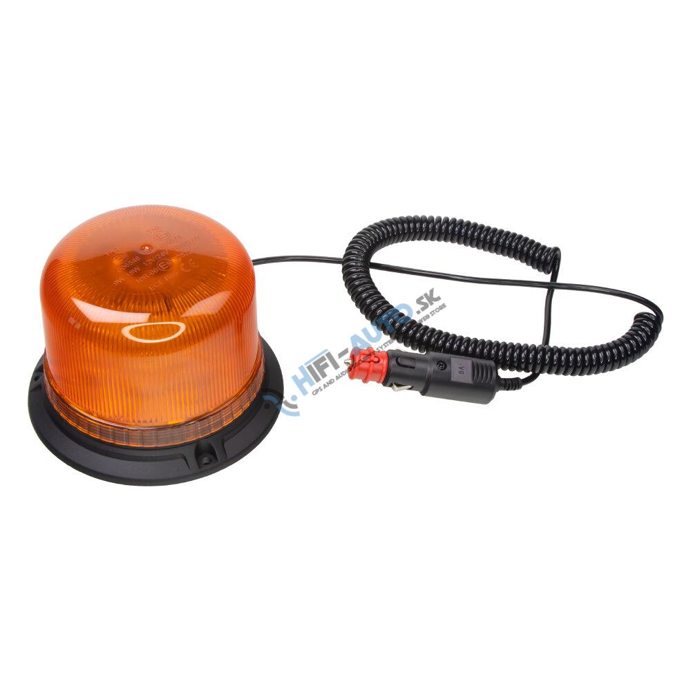 LED maják, 12-24V, 16x5W LED oranžový, magnet, ECE R65