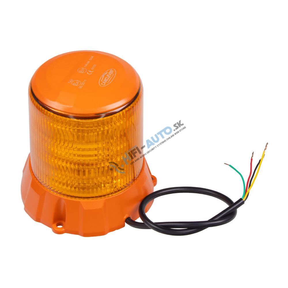 Robustný oranžový LED maják, oranž.hliník, 96W, ECE R65