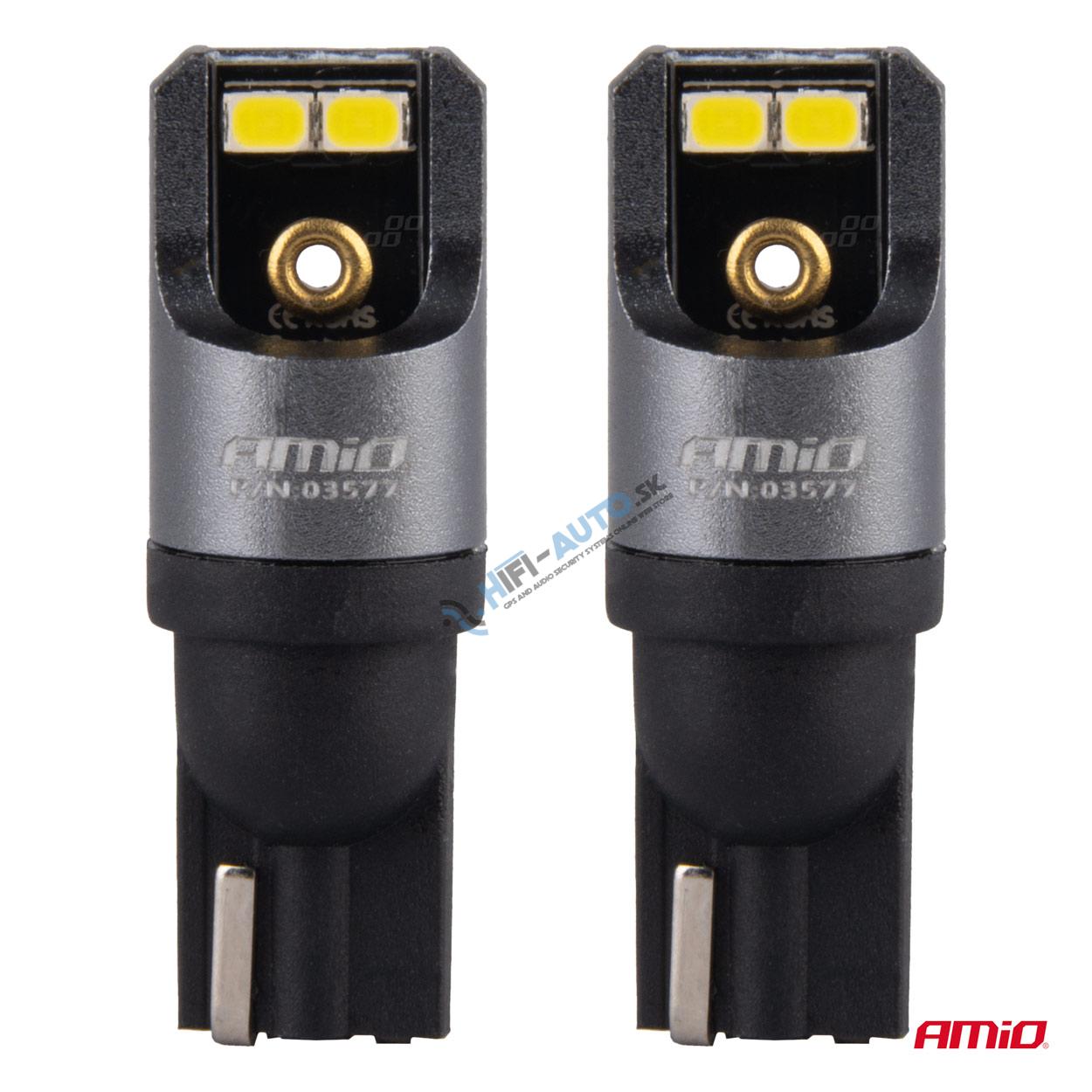 LED žiarovka CANBUS PRO T10 W5W 4x2016 SMD biele 12V 24V