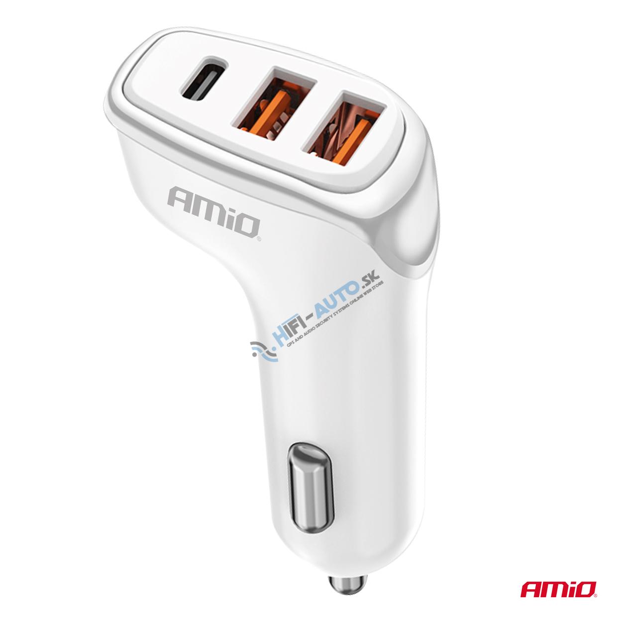 Autonabíjačka 2x USB-A + USB-C 38W