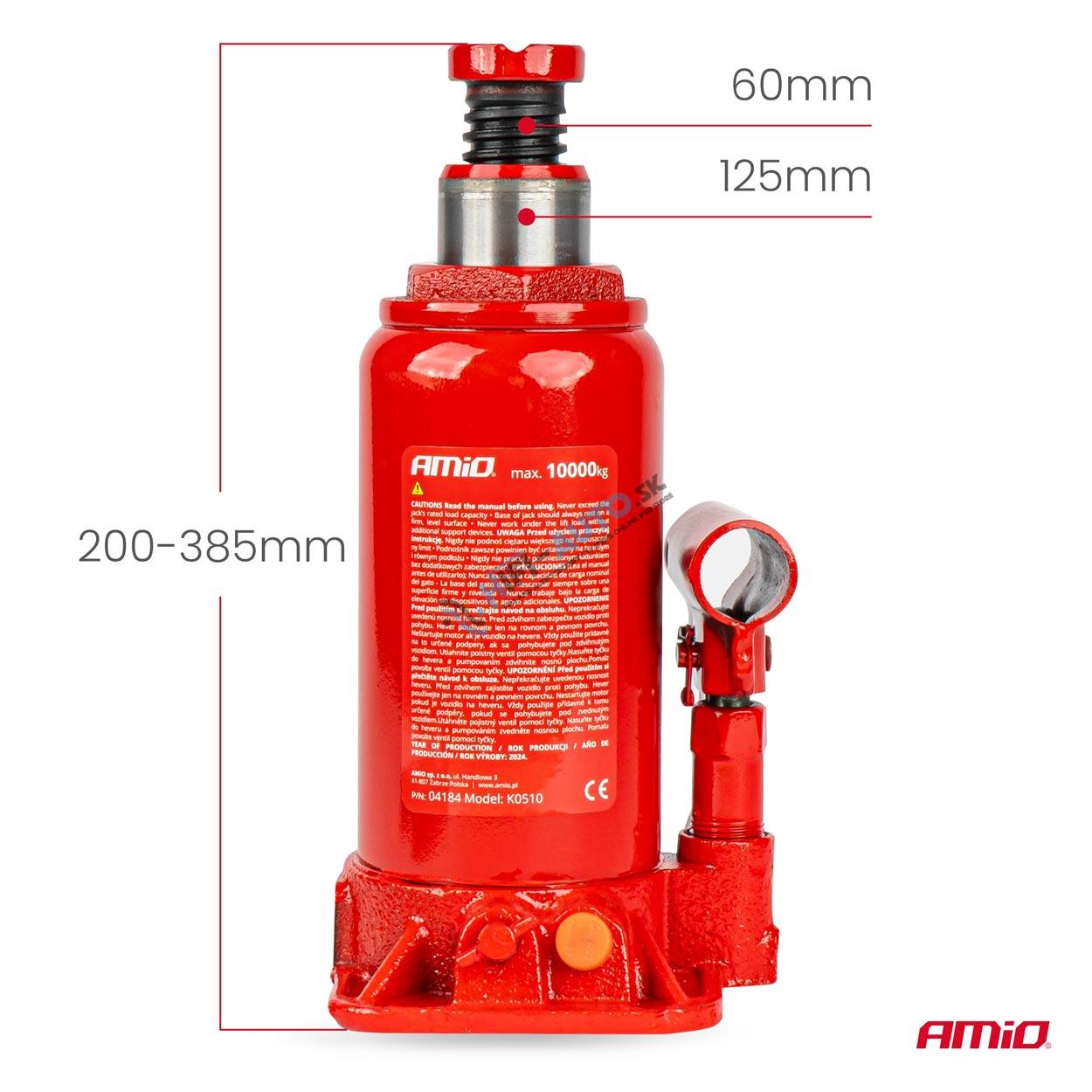 Hydraulický piestový zdvihák 10T v PVC boxe