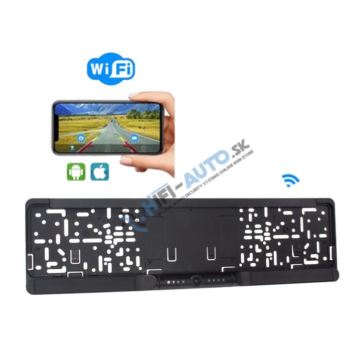 Prídavná bezdrôtová Wi-Fi kamera v rámčeku ŠPZ