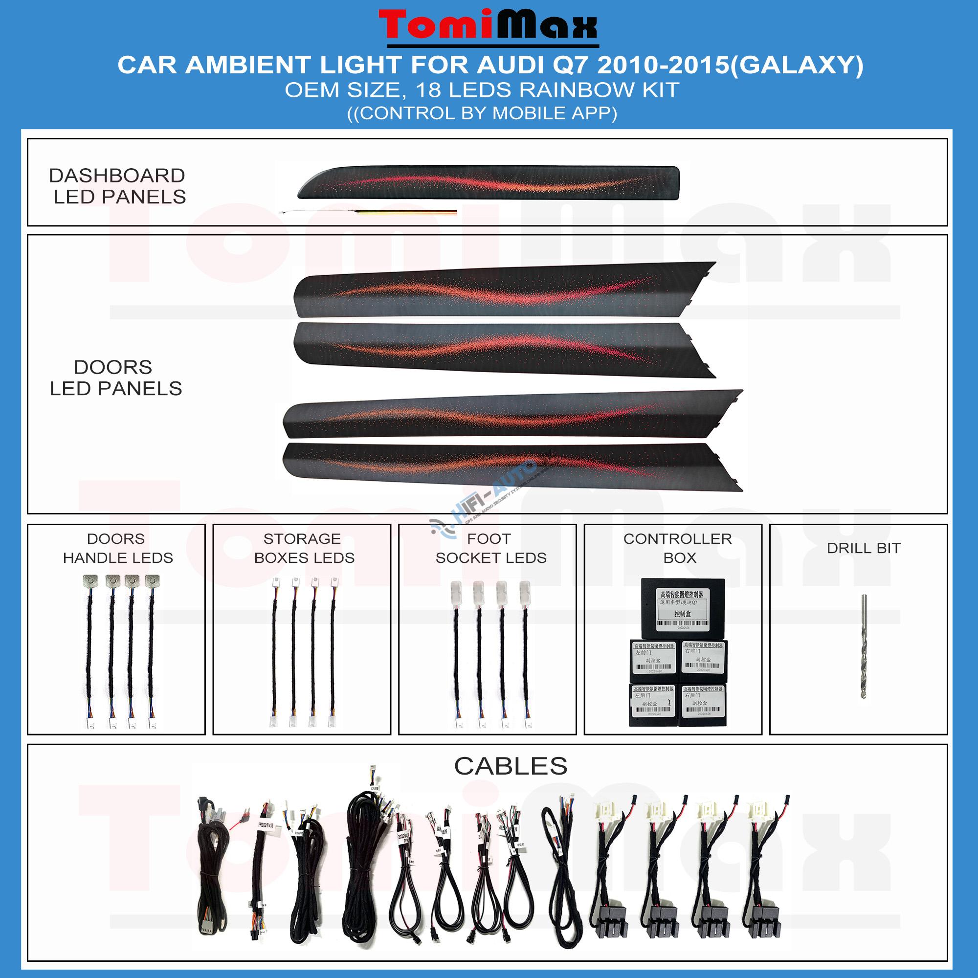 Ambientné osvetlenie Audi Q7 Galaxy 2010-2015