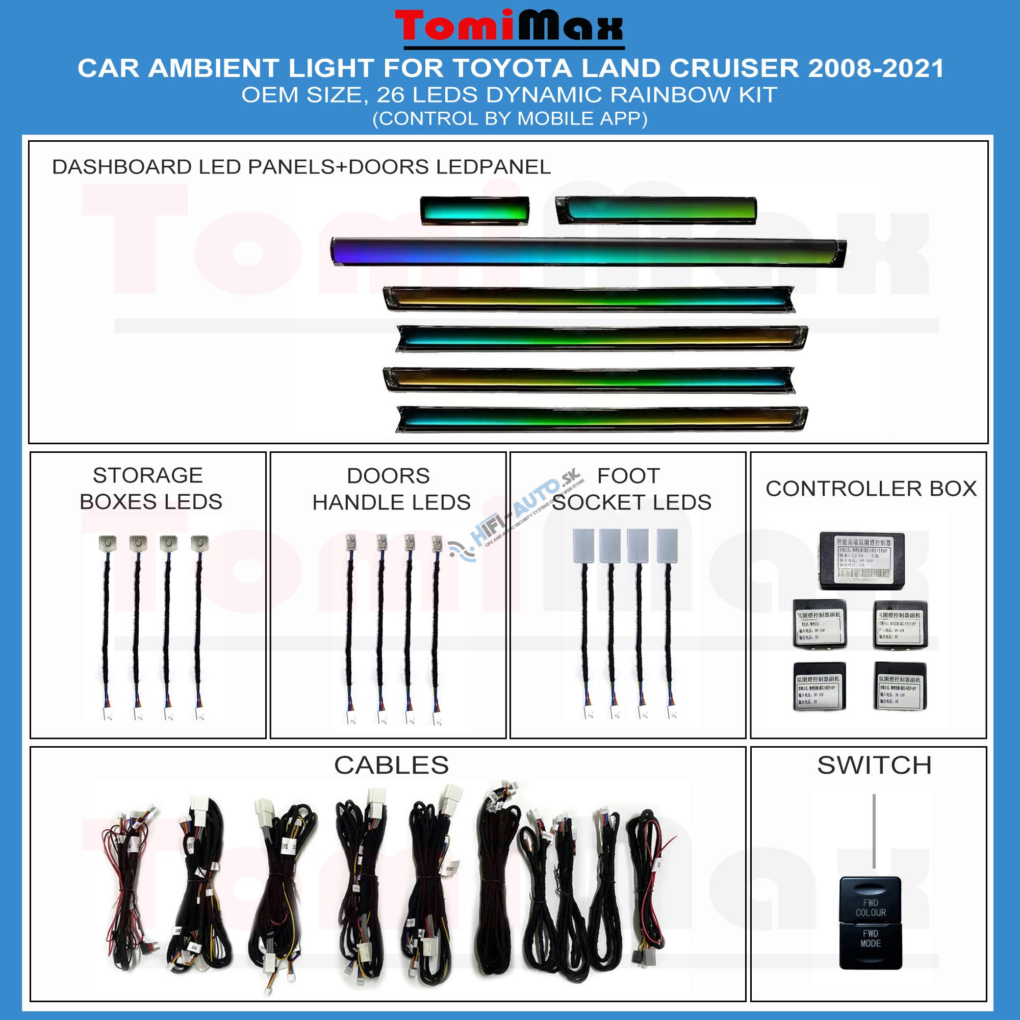 Ambientné osvetlenie Toyota LandCruiser 2008-2021