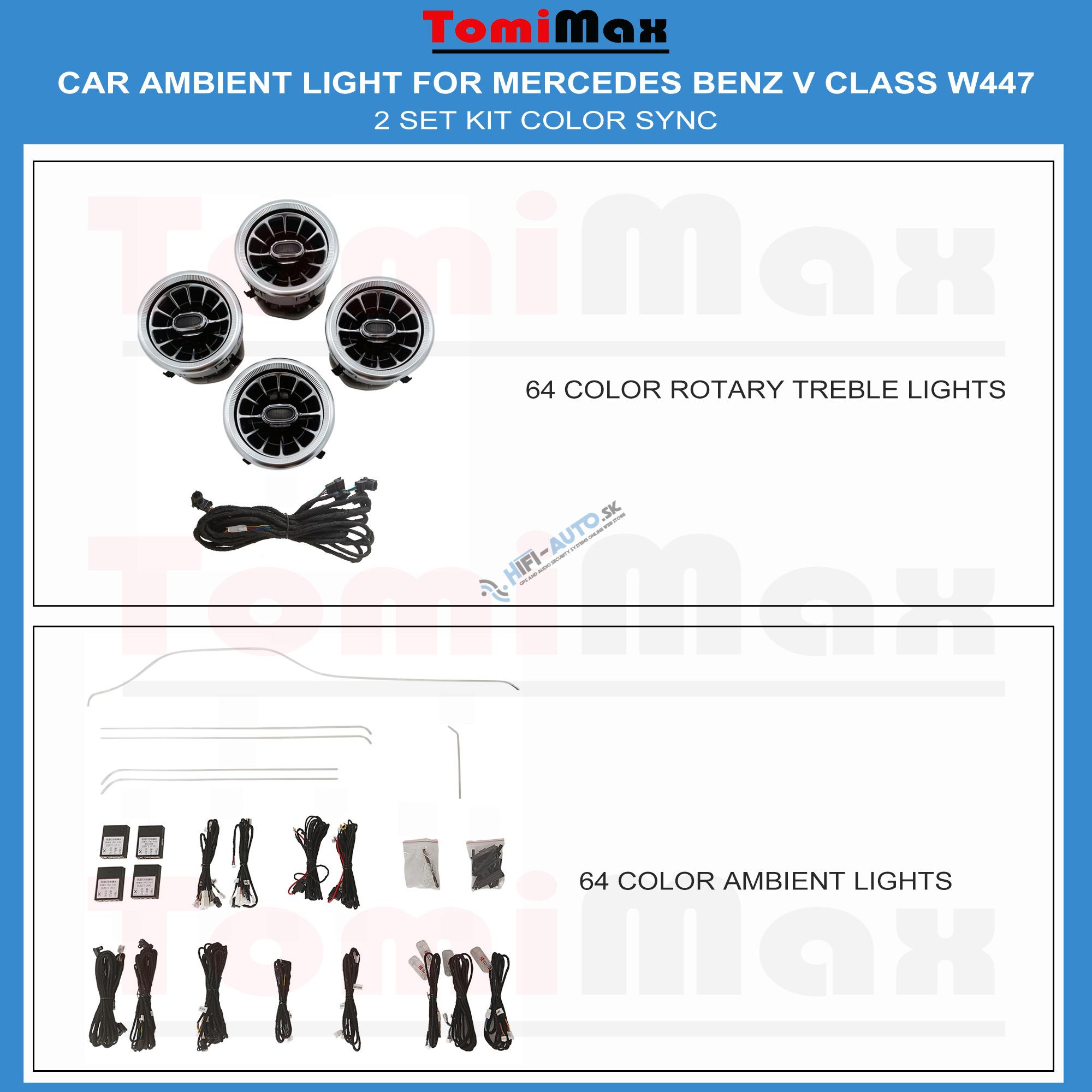 Ambientné osvetlenie Mercedes Benz V (W447)