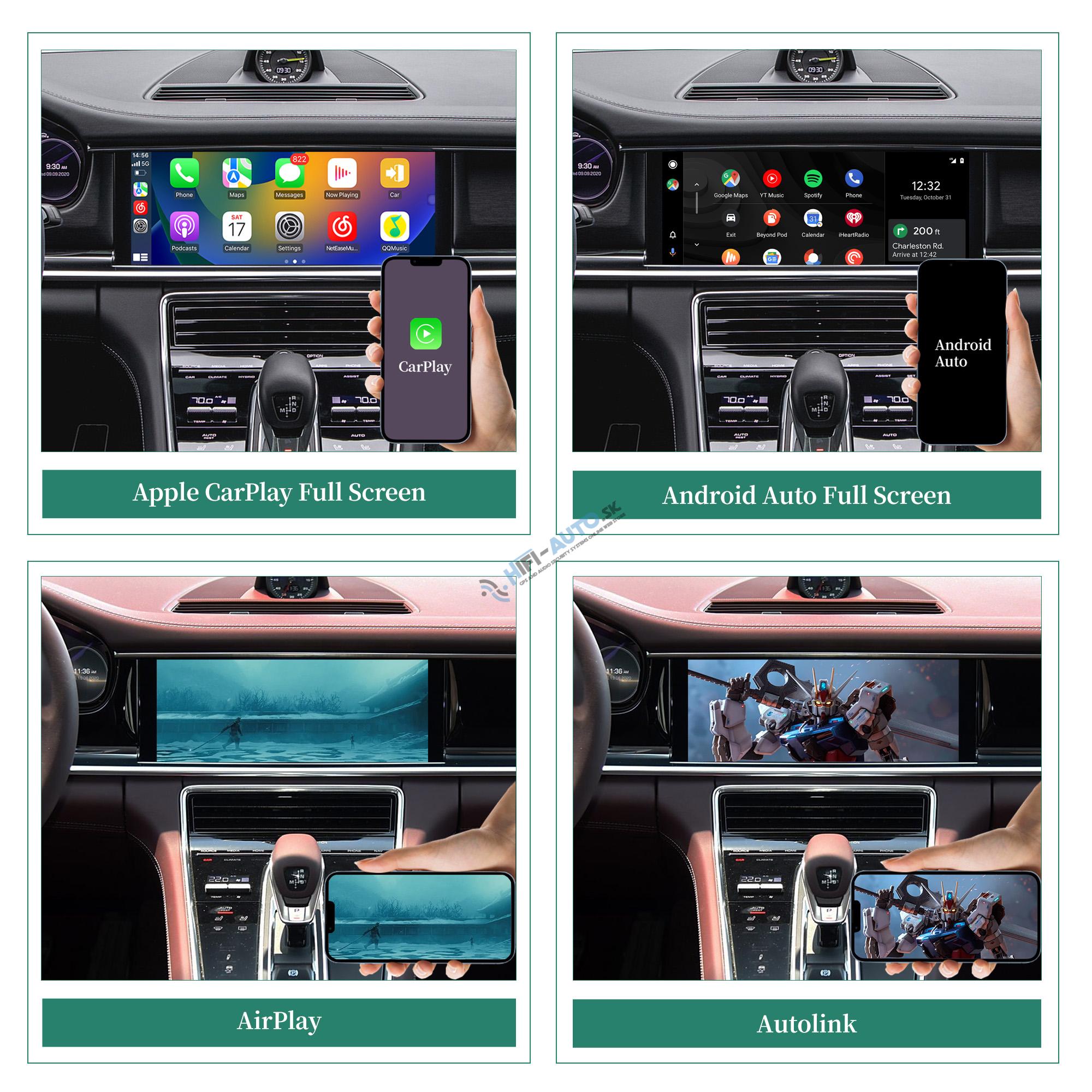 Android Auto + CarPlay + Android pre Porsche Panamera 12,3"