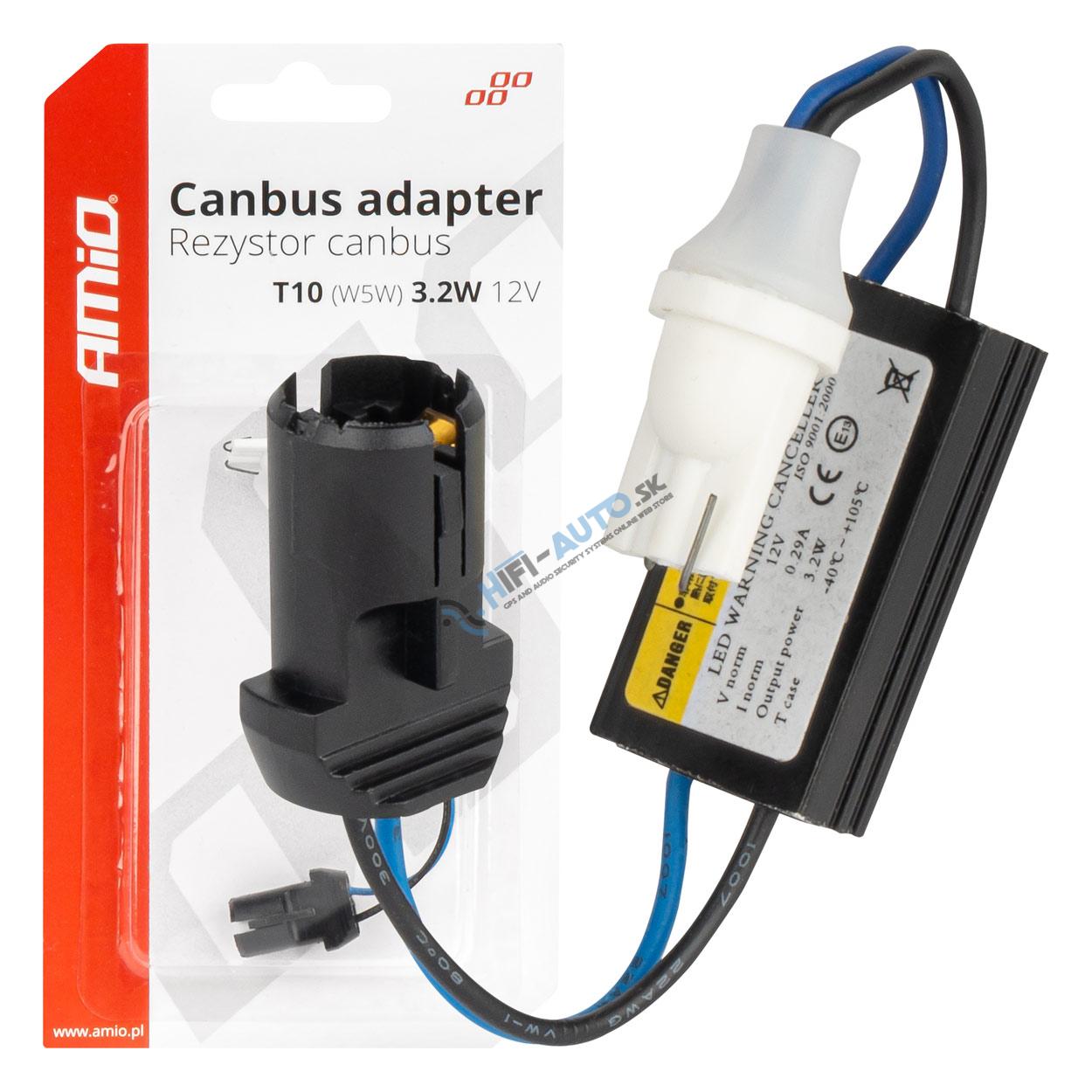 CANBUS rezistor pre LED žiarovky 12V 3.2W T10 zástrčka a zásuvka