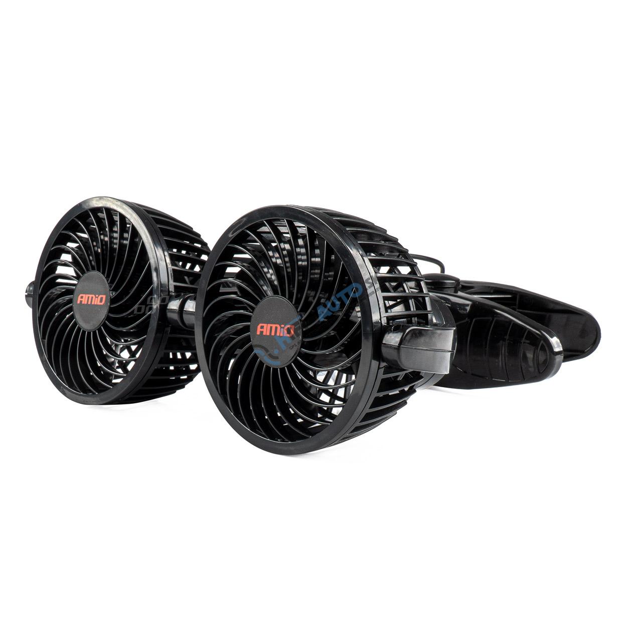 Ventilátor do auta s klipom 2x4" 12V