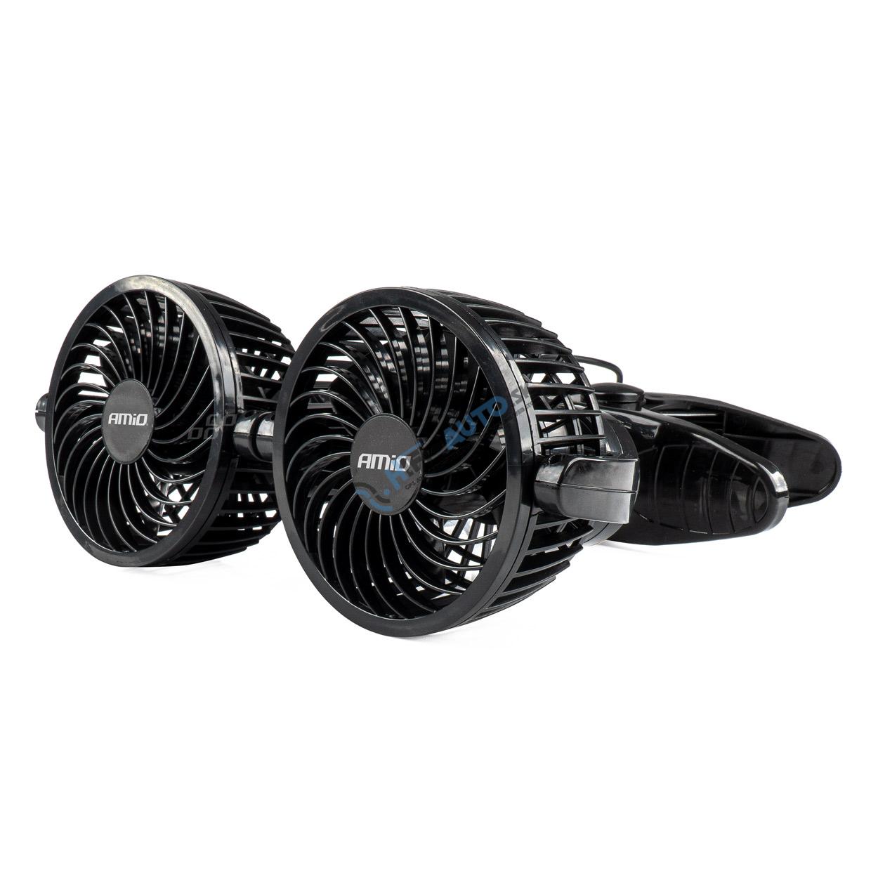 Ventilátor do auta s klipom 2x4" 24V