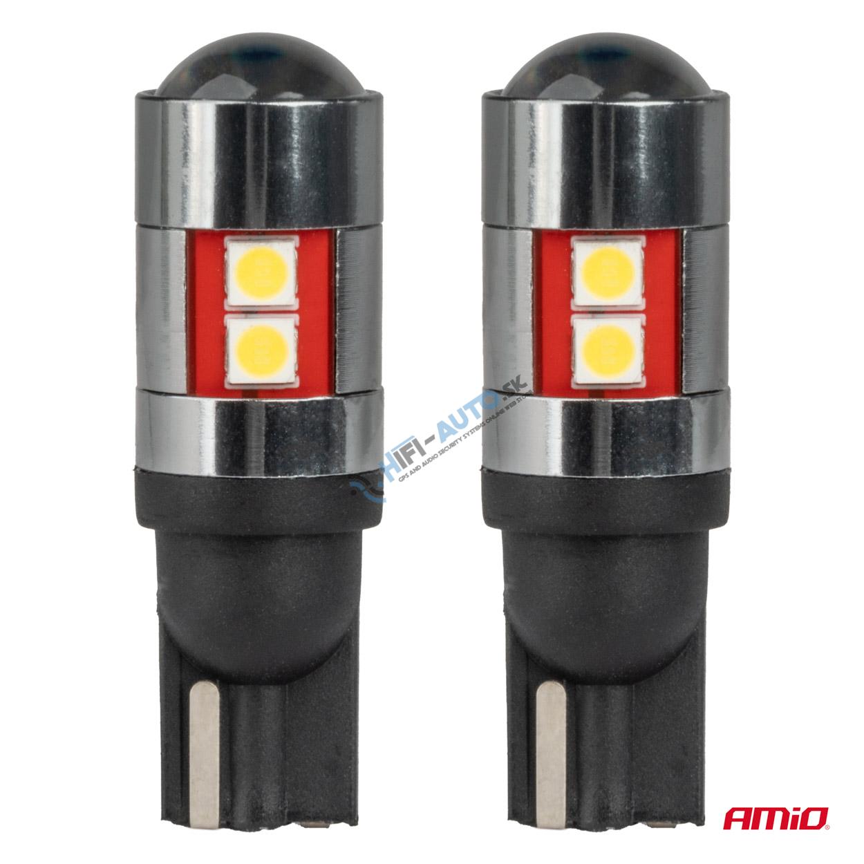 LED žiarovka CANBUS T10 W5W 9 SMD 3030 Biela 12V 24V 36V 48V