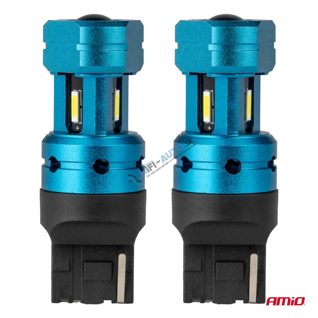 LED žiarovka CANBUS T20 7440 W21W 4SMD 1860 White 12V 24V