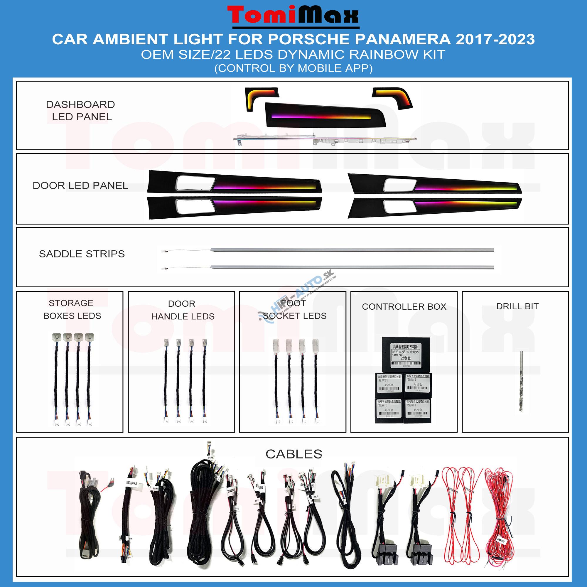 Ambientné osvetlenie Porsche Panamera 2017-2021