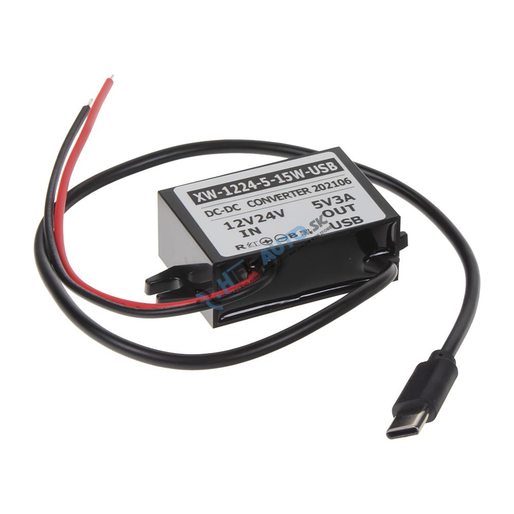 Menič napätia 12-24/5V, 3A USB-C