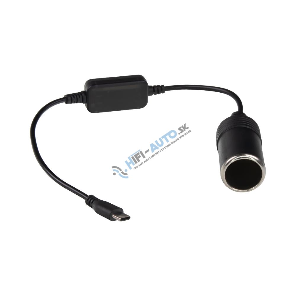 Redukcia s meničom napätia USB-C/CL zásuvka - 5V/12V, 1A