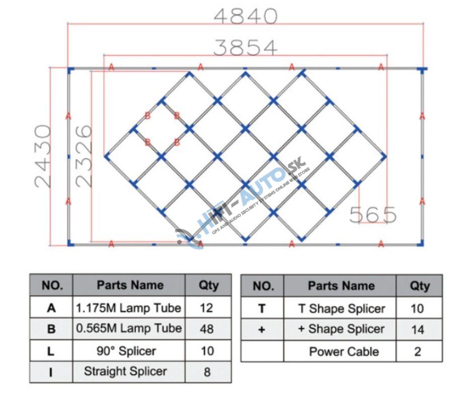Stropné osvetlenie Hexagons Tomimax 4