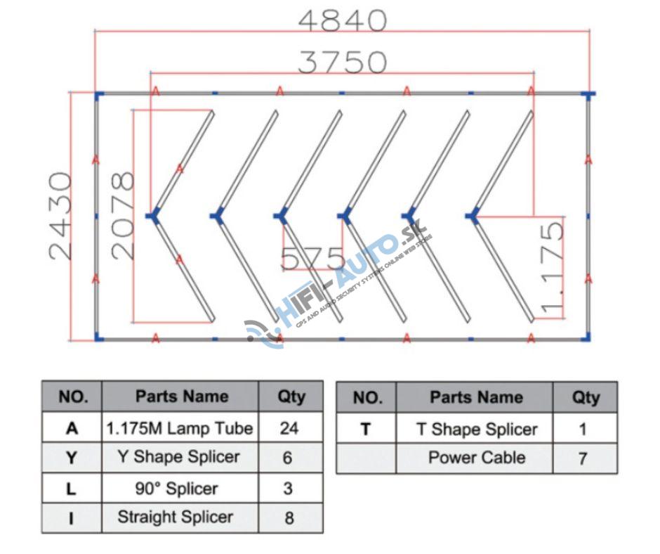 Stropné osvetlenie Hexagons Tomimax 16