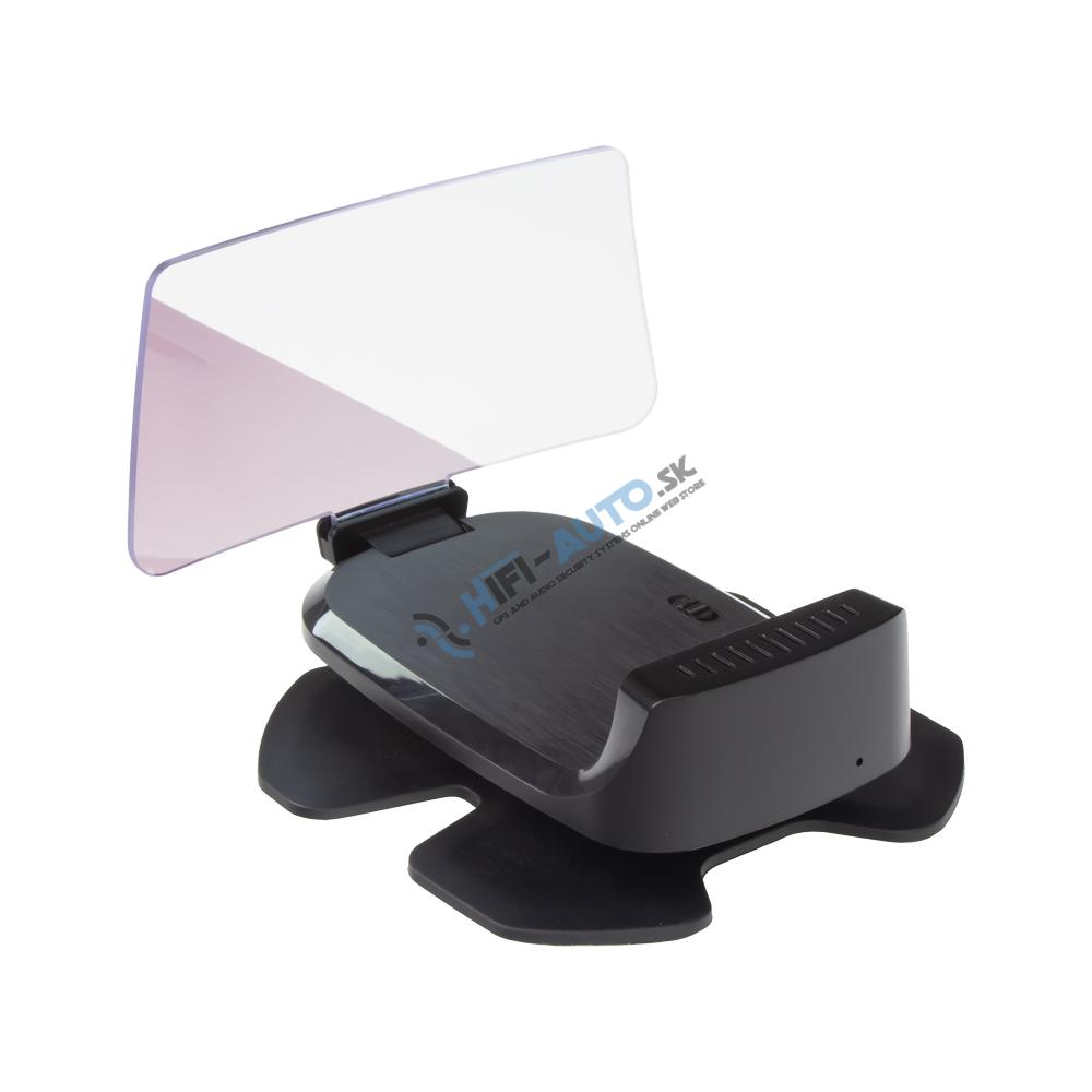 HEAD UP DISPLEJ so zobrazením CarPlay + Android Auto, reflexná doska