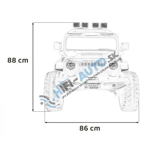 Extrémne športové vozidlo 4x4, biele