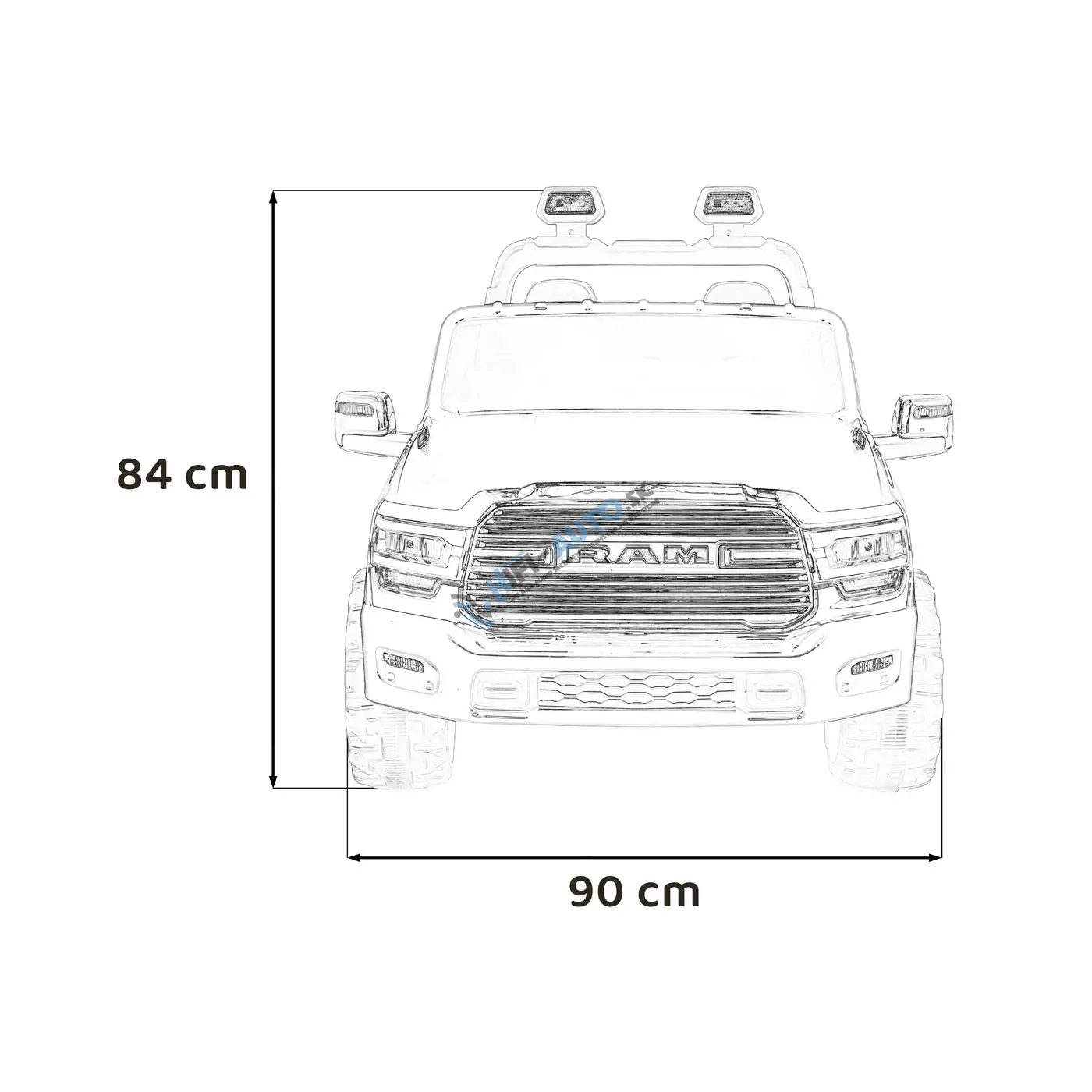 Hasičské vozidlo RAM 3500 červené