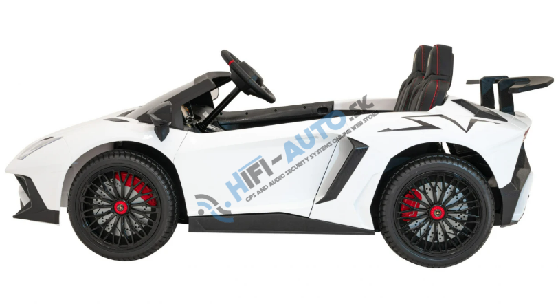 Lamborghini Aventador SV Batériové odrážadlo pre 2 deti biele