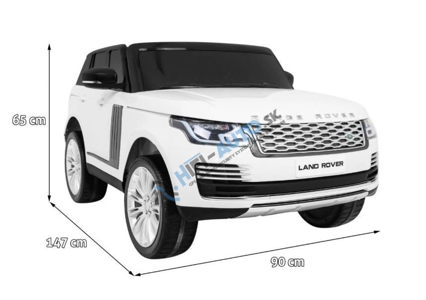 Range Rover HSE 2-miestne detské auto biele SUV + diaľkové ovládanie