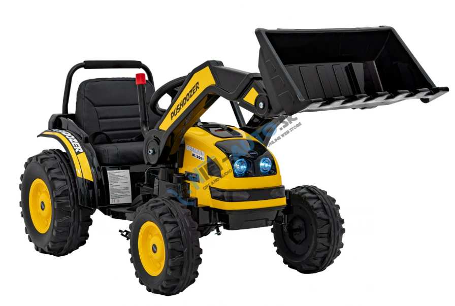 Detský bager na batérie, žltý