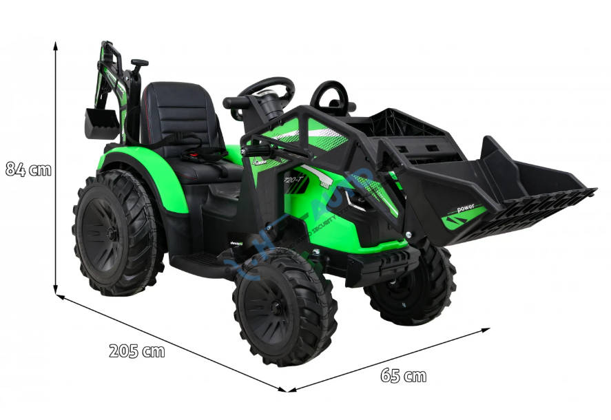 Elektrický traktor 720-T – zelený