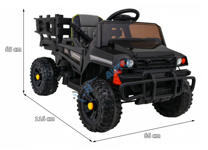 Elektrické autíčko - Farmer Pick-Up – čierne
