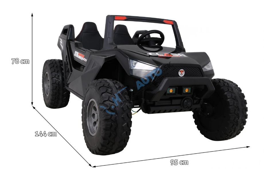 Elektrická bugina Clash 4x4 – čierna