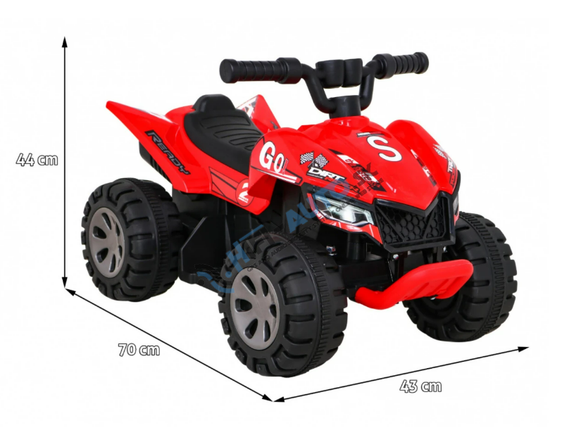 Detská elektrická štvorkolka The Fastest červená