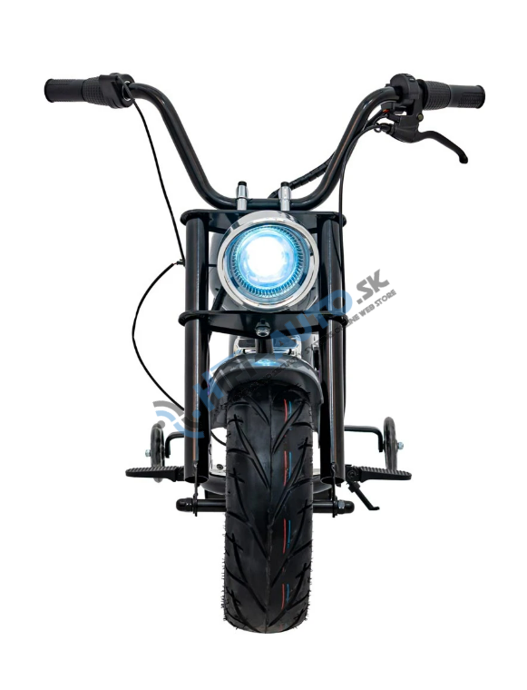 Elektrická motorka Chopper Warrior – sivá