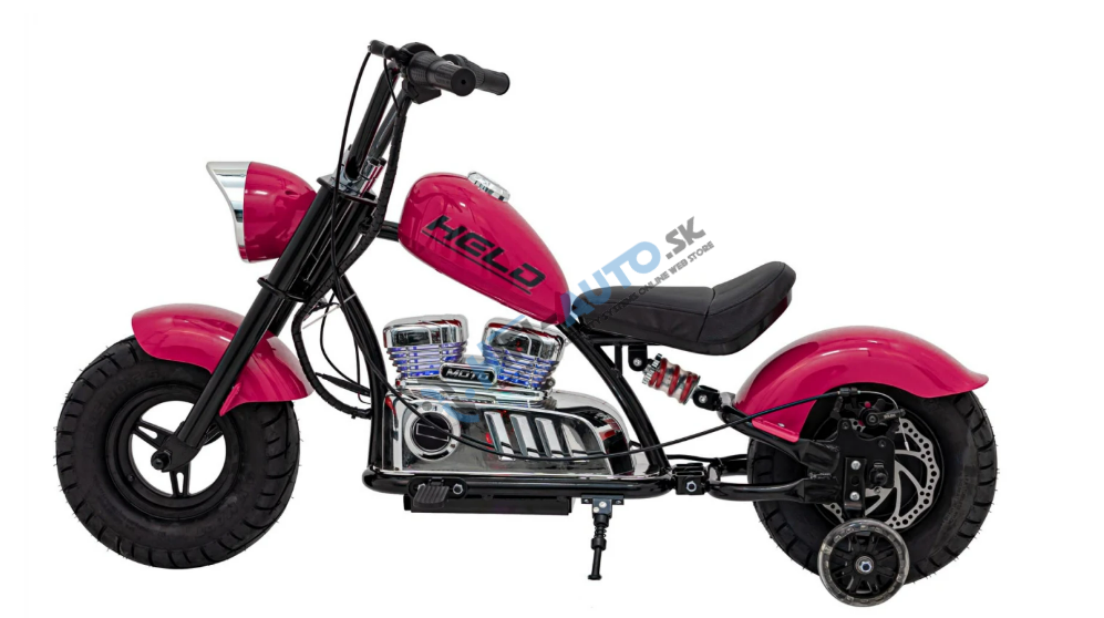 Elektrická motorka Chopper Warrior – ružová