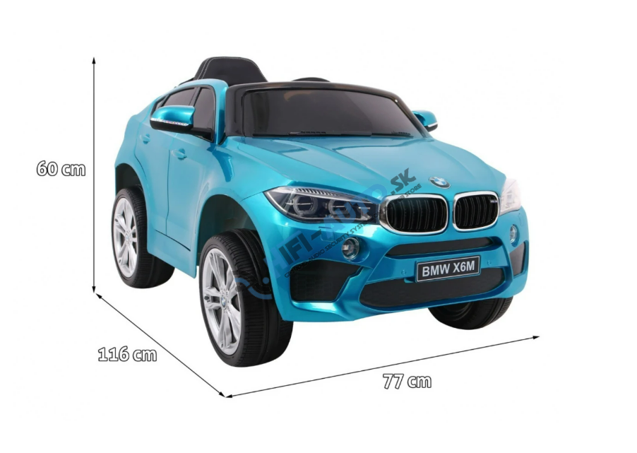 Elektrické autíčko BMW X6 - lakované – modré
