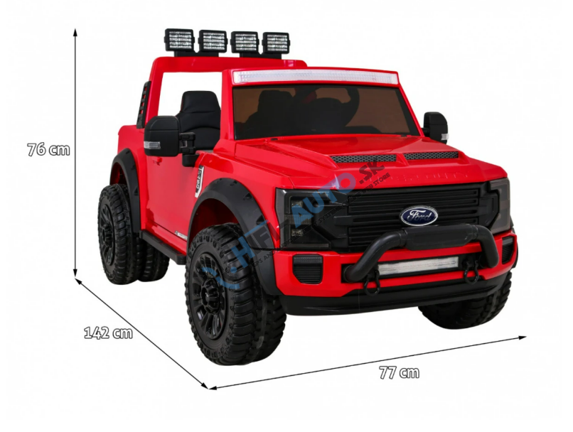 Elektrické autíčko - Ford Super Duty – červené